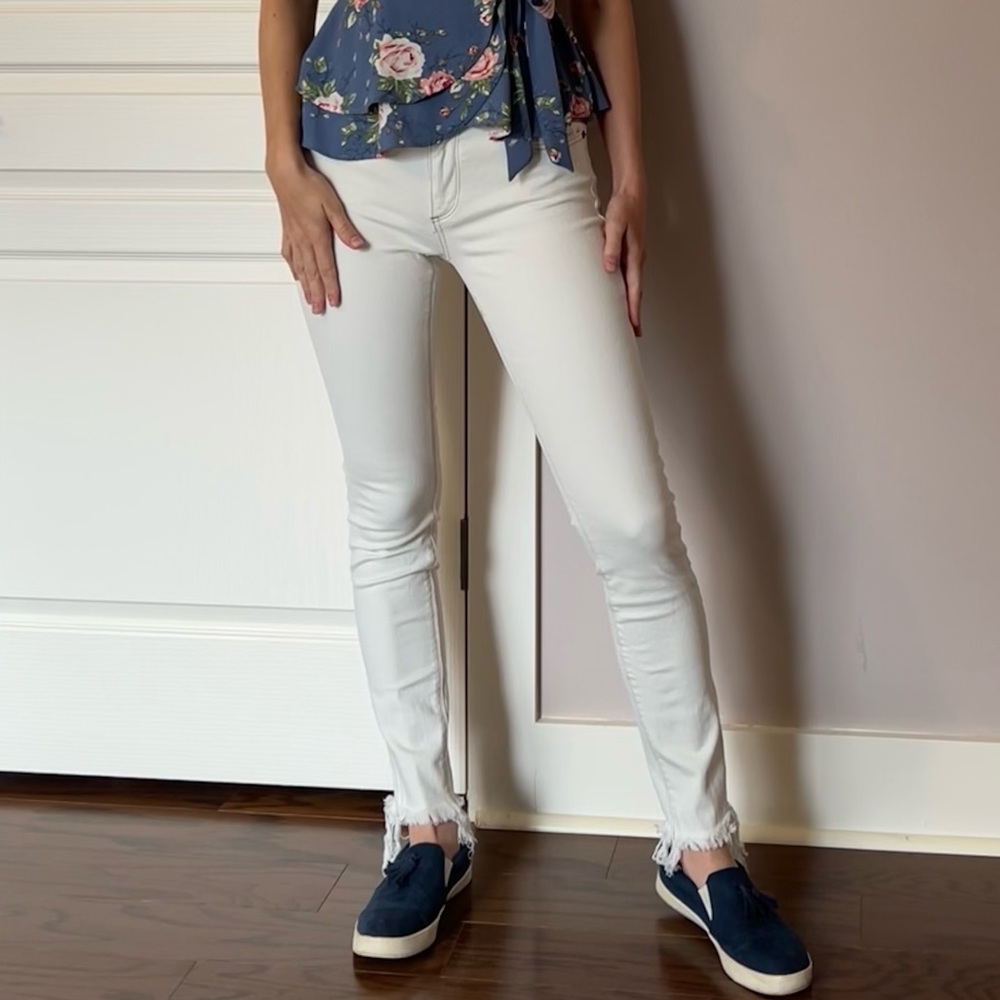 Lucky Sasha Super Skinny white jeans